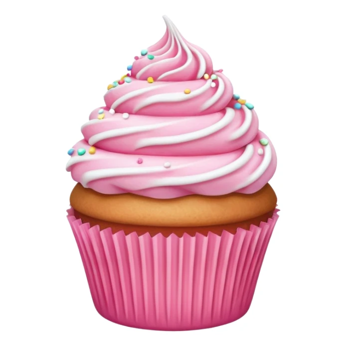 pink cupcake with a swirl of frosting sticker