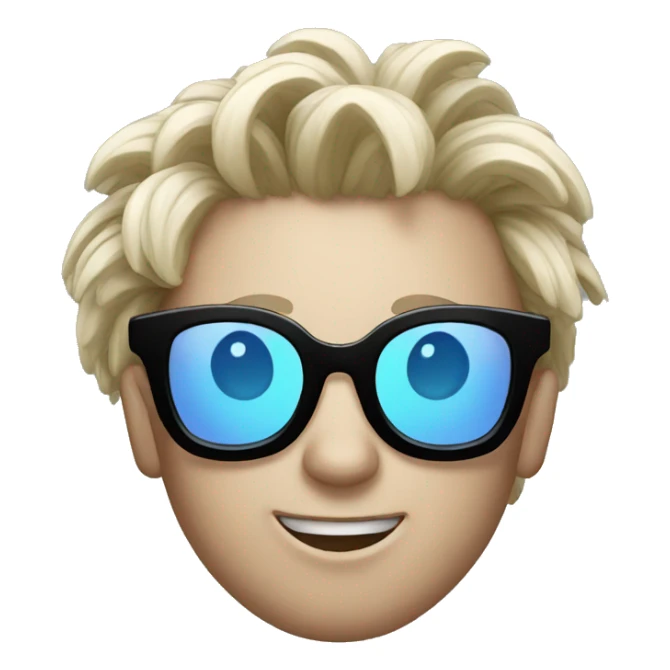 cool spider with Glasses and hair sticker