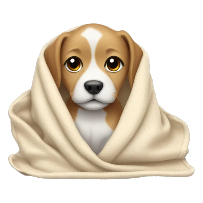 Puppy in a blanket  sticker