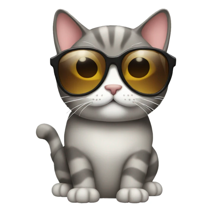 Cat with sunglasses sticker