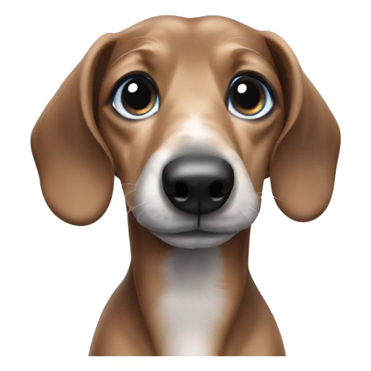Dog Daschund Grey-blue , grey eyes sticker