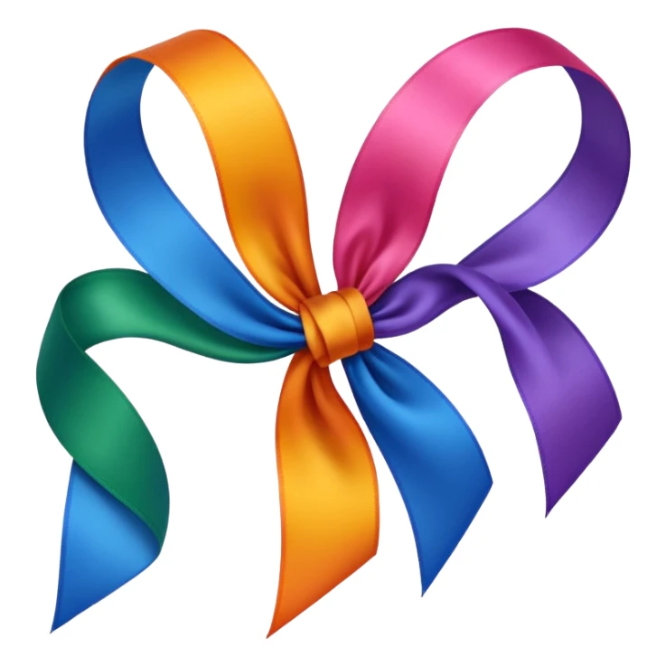 Ribbon of same design in all colors sticker
