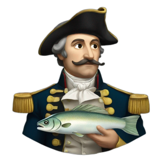 Napoléon qui mange un fish and ships sticker