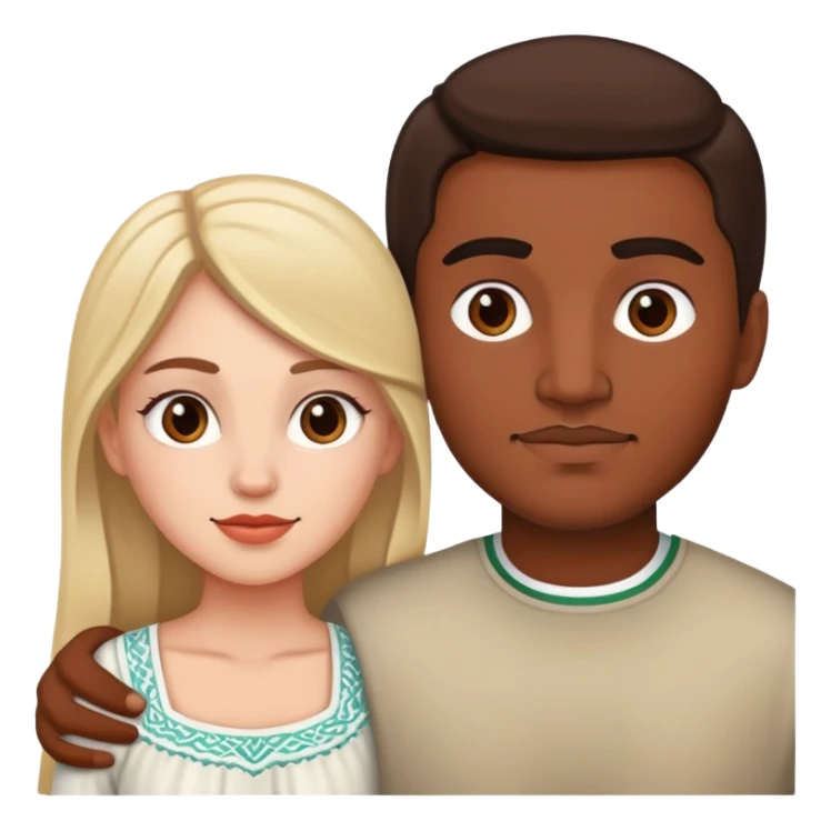 Mexican guy and white girl in love sticker