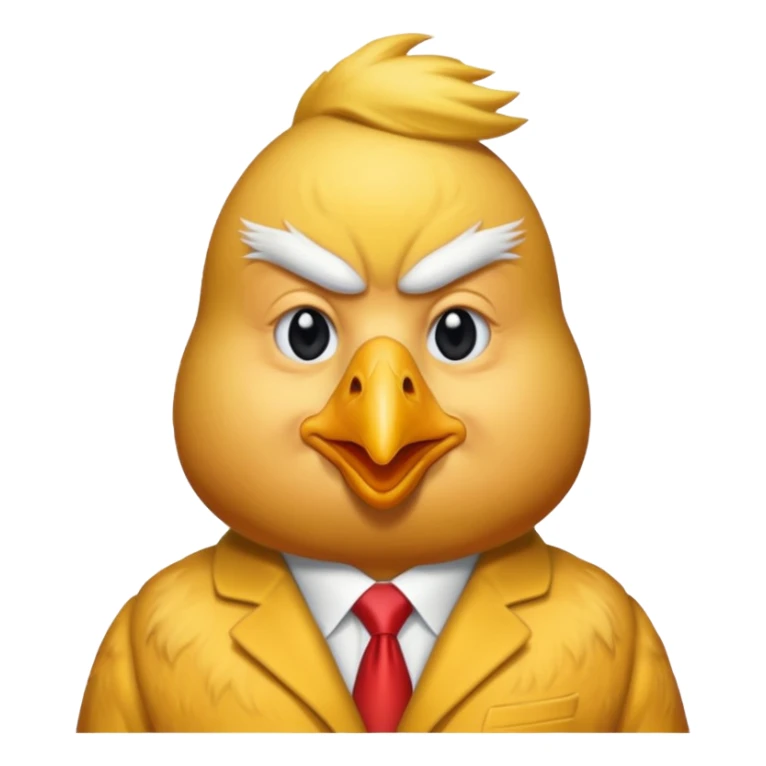 Donald trump dressed in a chicken suit sticker