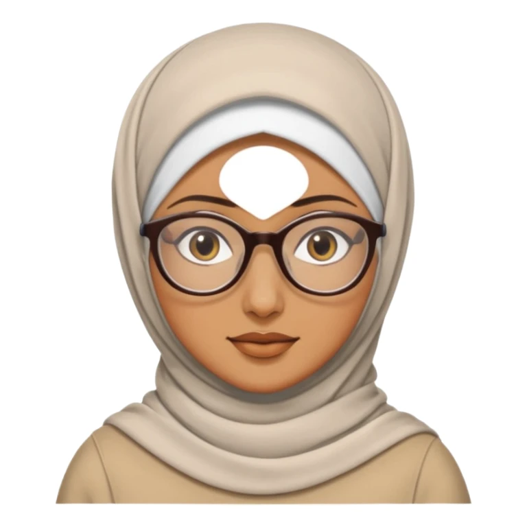 madre con jafas arabe con un panuelo tapandole todo el cabello sticker