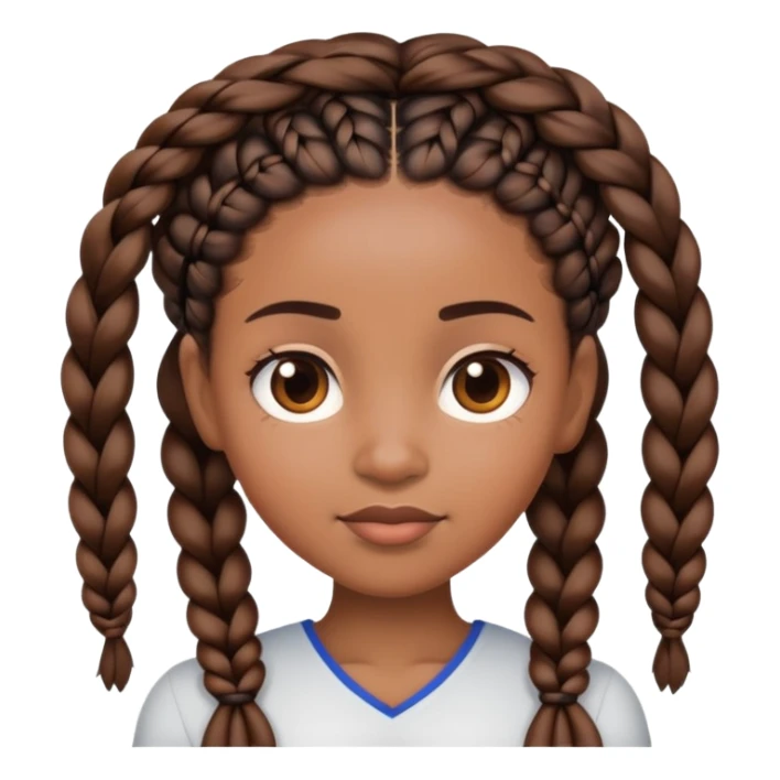 Black woman with braids and small body big head sticker
