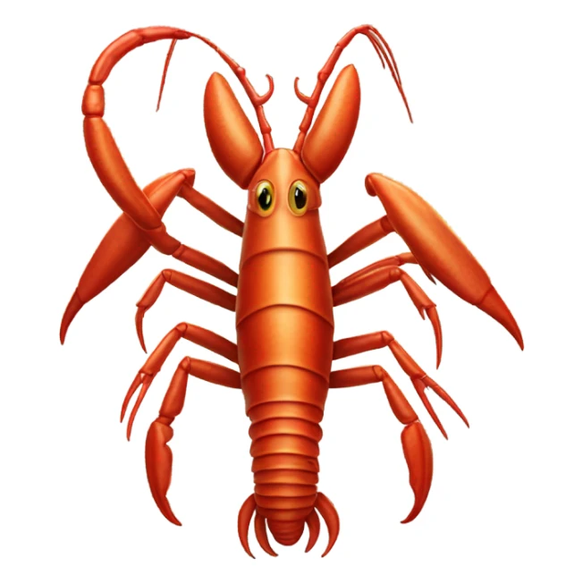 a alien male pipede lobster full body sticker