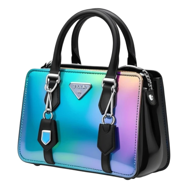 Prada colorshifting vivid cyberpunk style mini bag  sticker