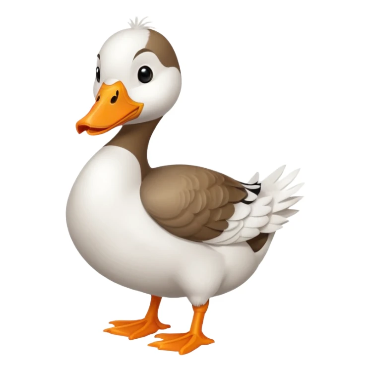 a chibi style {adult goose} giving a thumbs up sticker