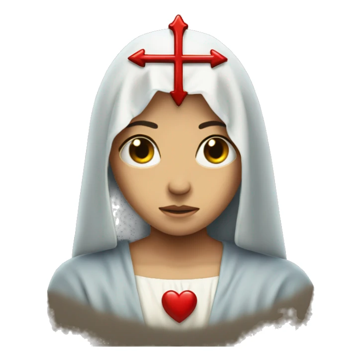 holy heart with seven sorrows sticker