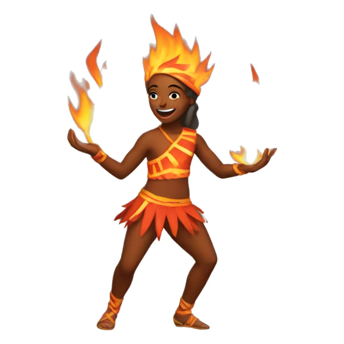 fire dancer sticker