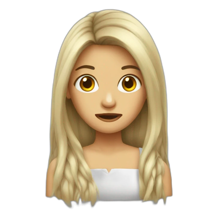 Bad long hair Girl sticker