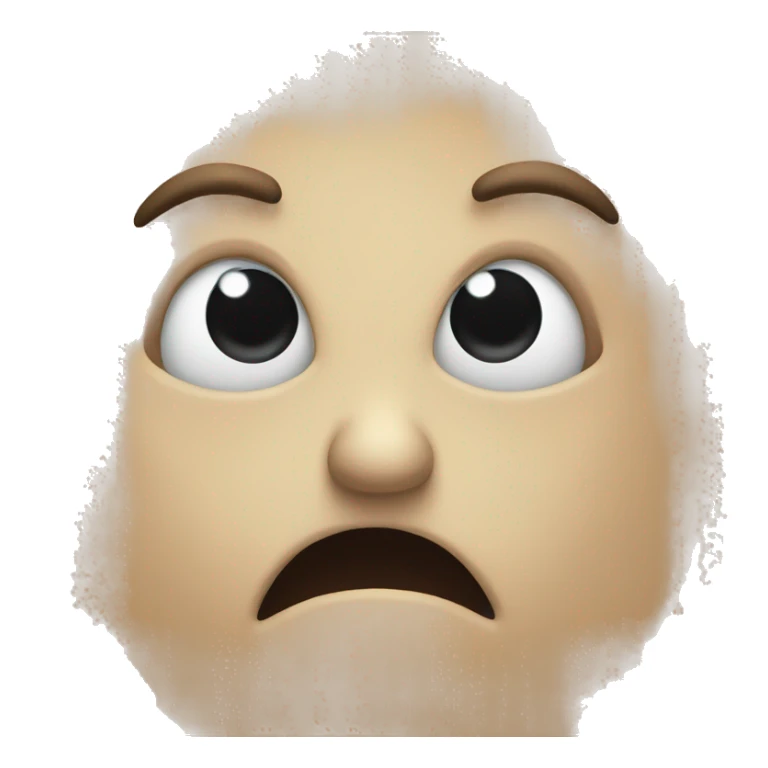 Fear face with had on tje mouth sticker