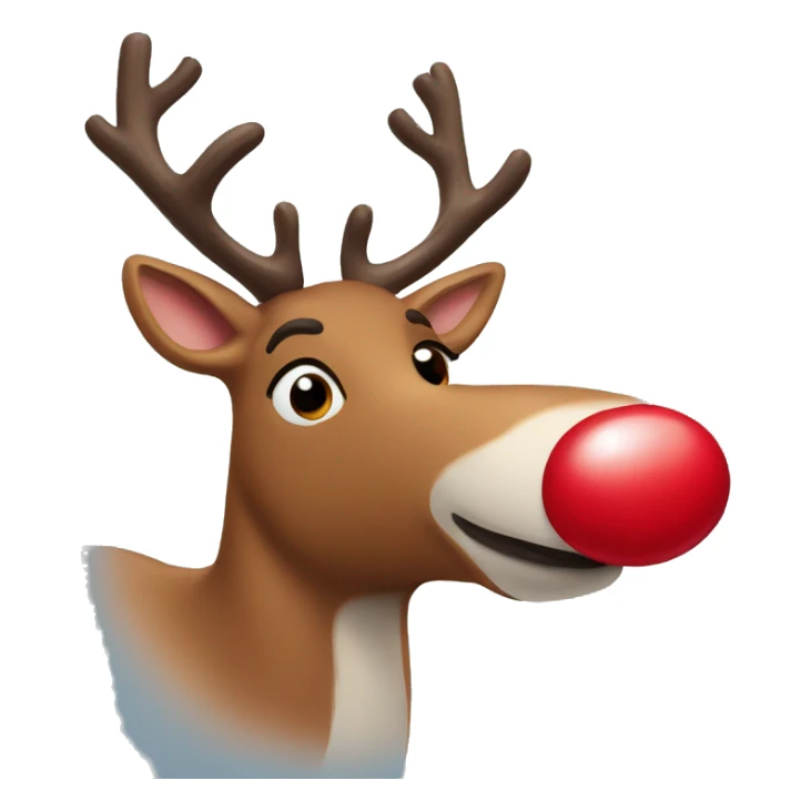 Rudolph, the red nose, reindeer sticker