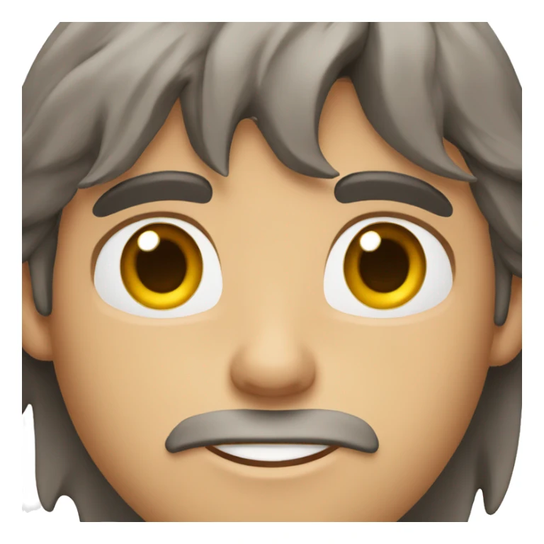 A guy with disheveled brown hair, gray eyes and a scar on his forehead sticker