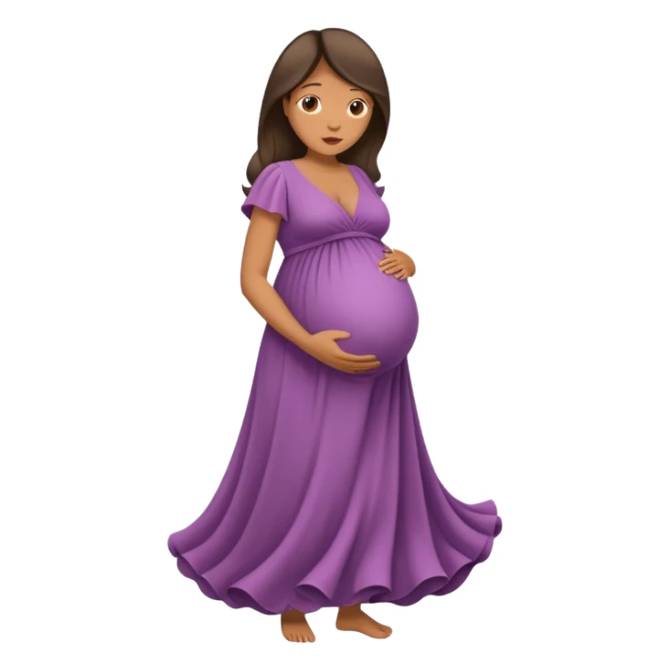 very heavily pregnant overdue lady sticker