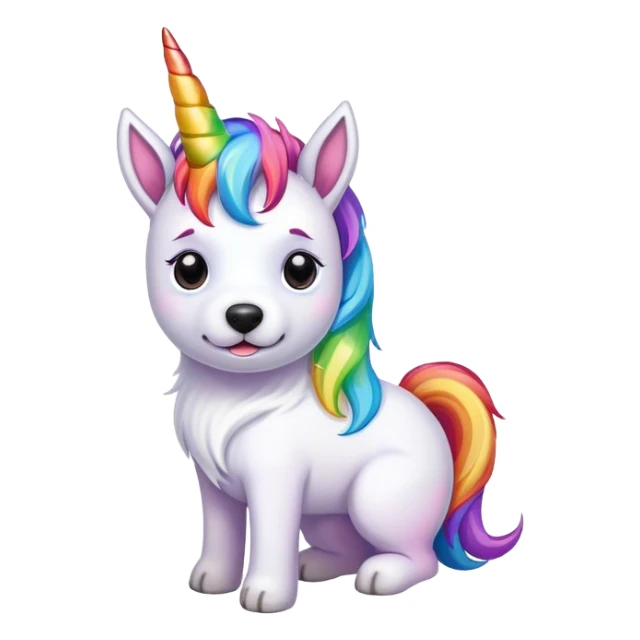 mix a dog and a unicorn sticker