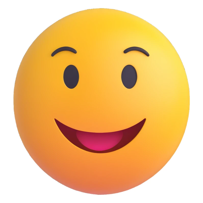 3D smiley emoji, round shape, student studying with friends, yellow color, smiling face sticker