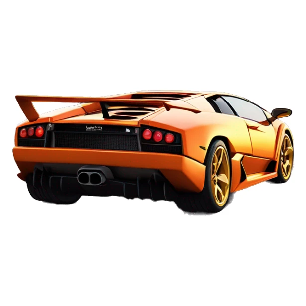 Lamborghini Diablo flying over the Golden Gate Bridge with the sun setting in the Pacific Ocean  sticker
