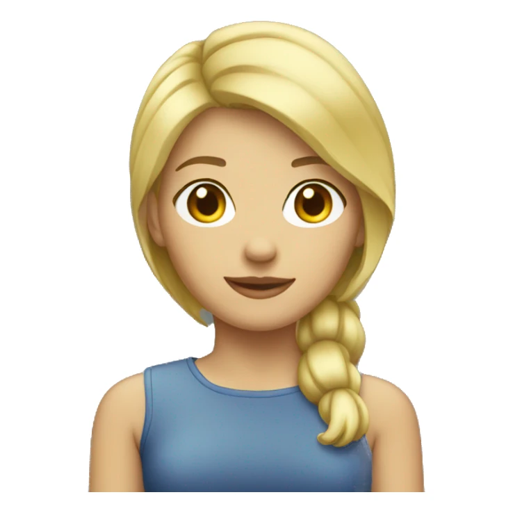 blonde girl with short hair half body  sticker