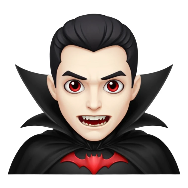 Vampire – Pale figure with fangs and cape sticker