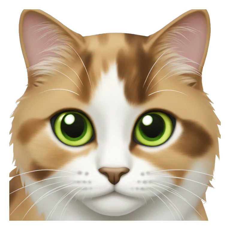 cat calico with green eyes sticker