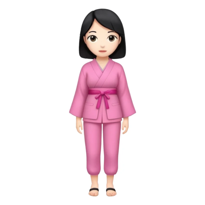  woman Japanese full body pink  sticker