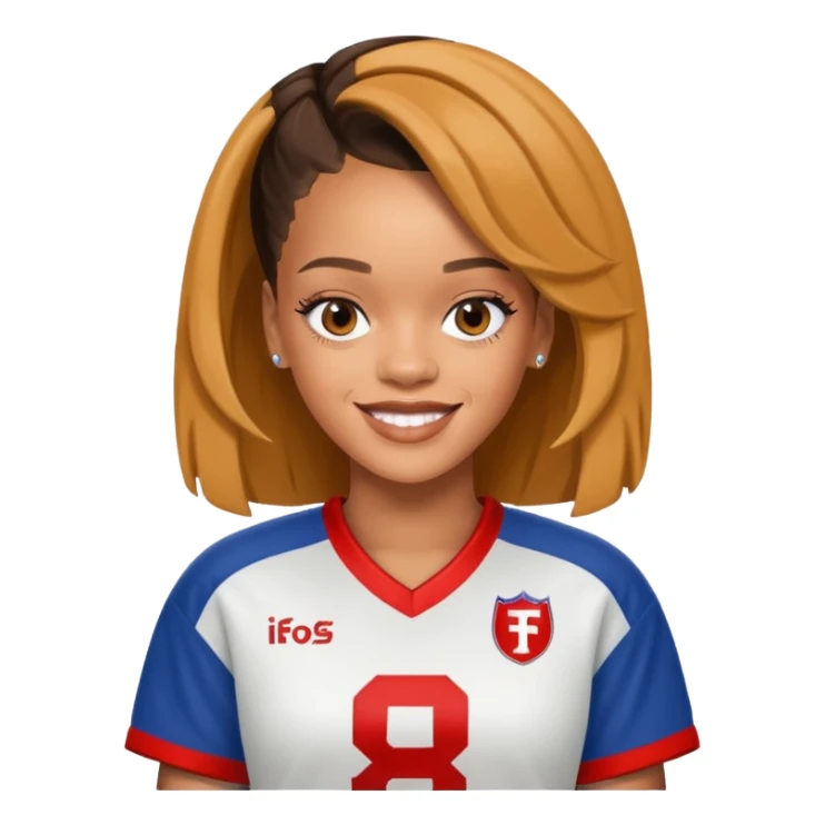 Rihanna in a football jersey  sticker