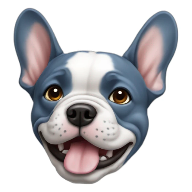 blue french buldog sticker