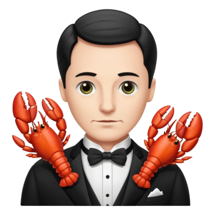 Alfred the butler from batman with lobster claws sticker