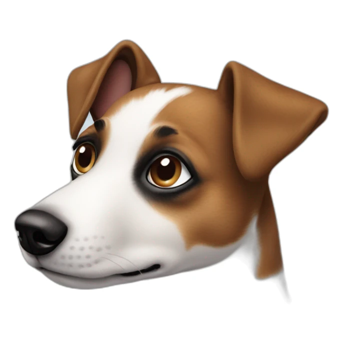 Dog jack russel tache noir autour des yeux sticker