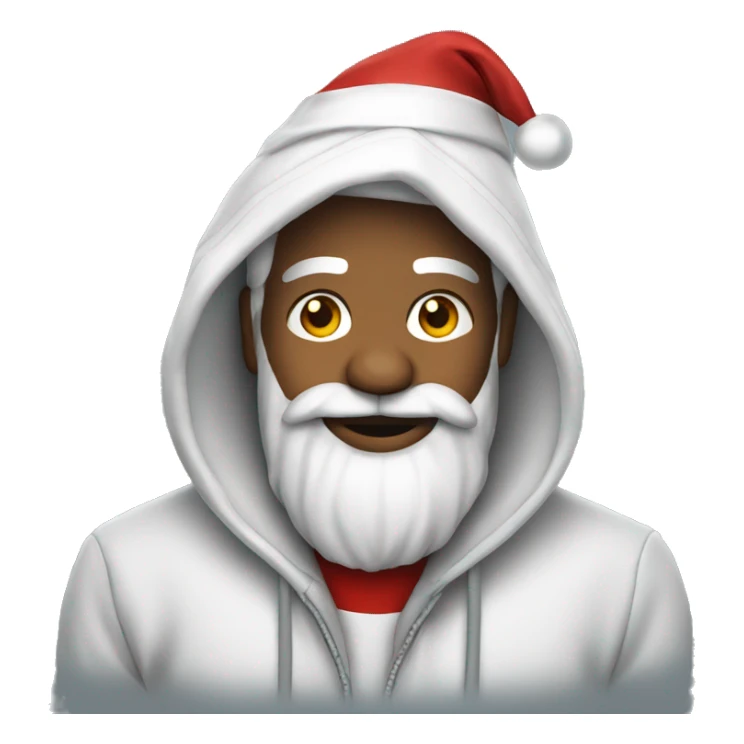 Santa Claus in a designer hoodie sticker