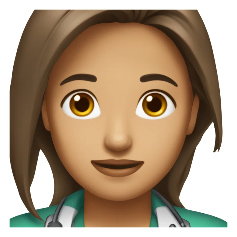 pharmaceutical specialist brown hair, latina sticker