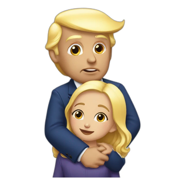trump kissing his daughter, positivity, inclusiveness sticker