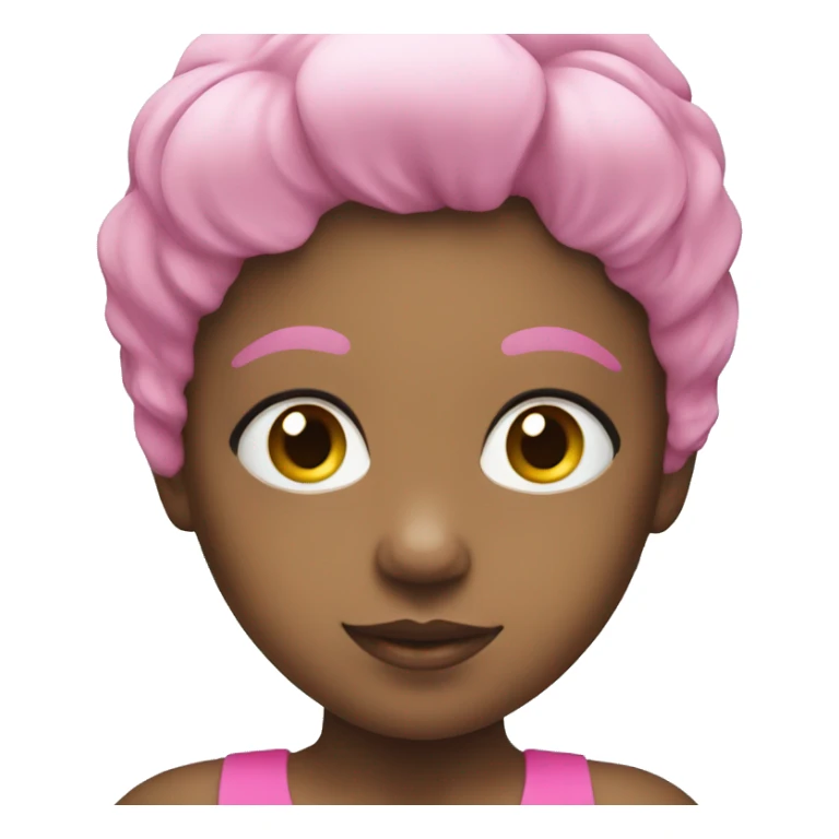 swimming white little girl with pink suit sticker