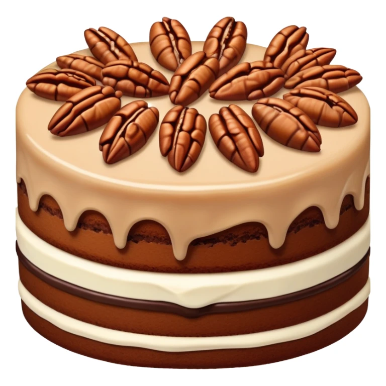Caramel pecan and chocolate cake  sticker
