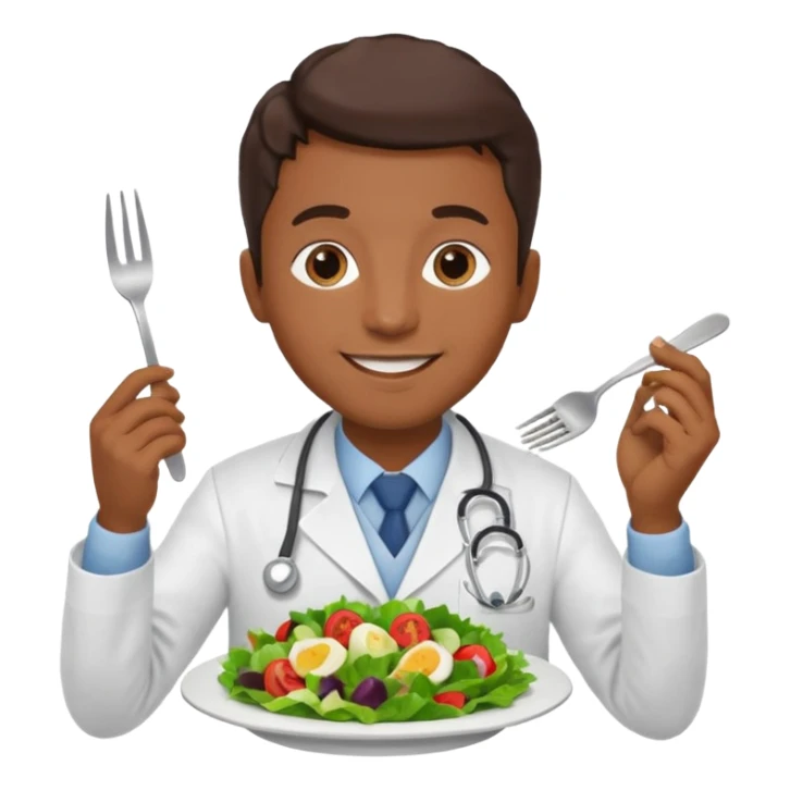 Doctor eating in restaurant full body sticker