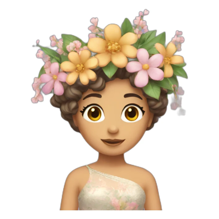 hada con vestido de flores sticker