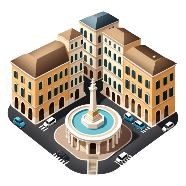 piazza di spagna view from up above
no square style no frame png style 
no squared only building sticker