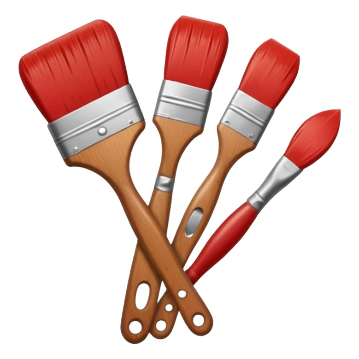 STICKER PINCEAUX ROUGE ET BRUN sticker