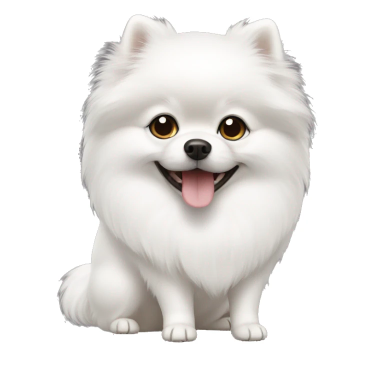 White Pomeranian sticker