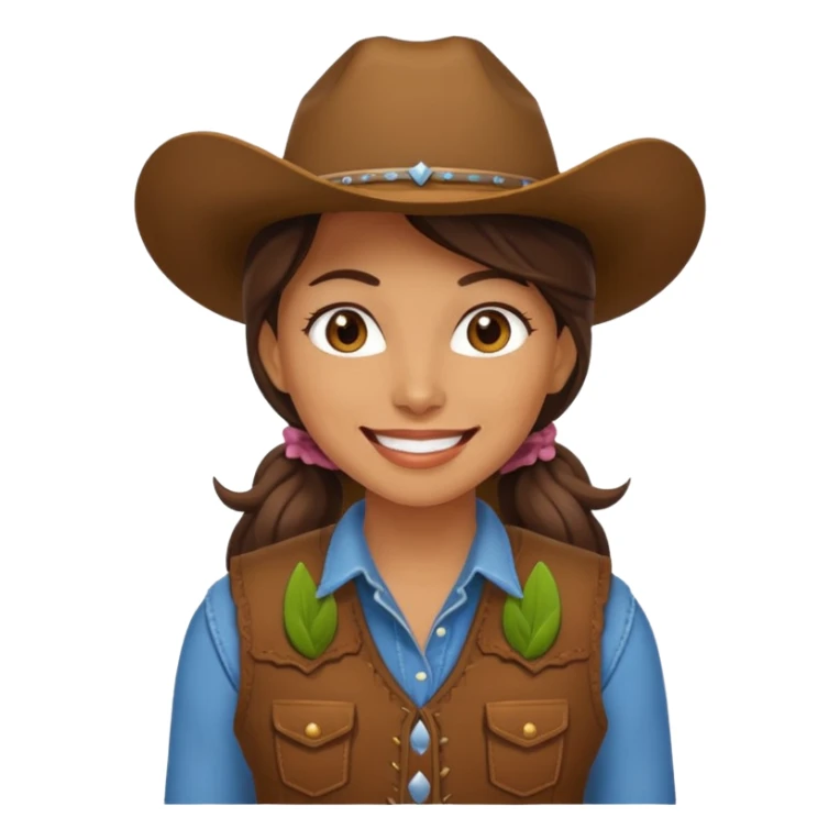 cowgirl with vest sticker