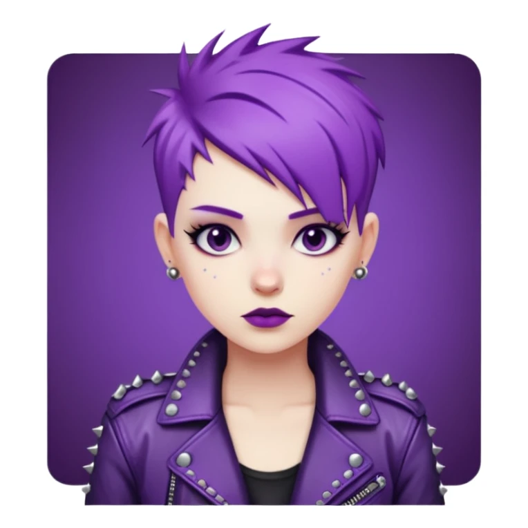 Cool Punk with Short Purple Hair sticker