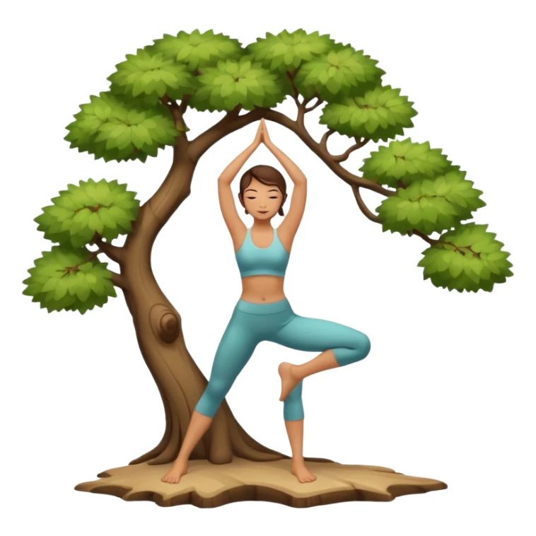Brunette girl yoga sticker