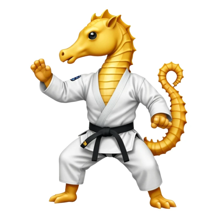 Seahorse as judo fighter sticker