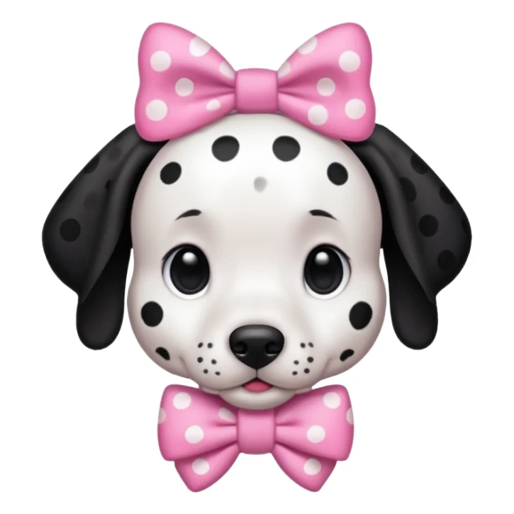 A dálmata wearin a pink lazo sticker