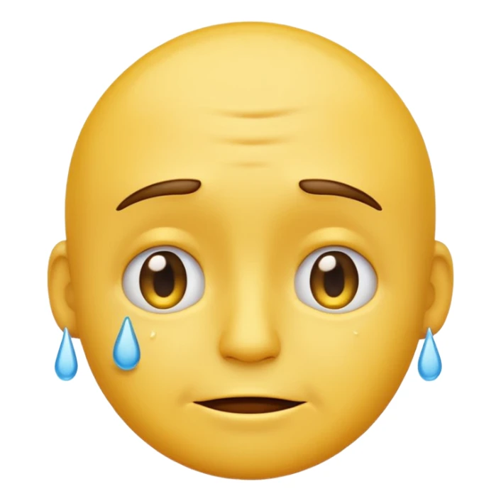 a sad yellow male emoji sticker