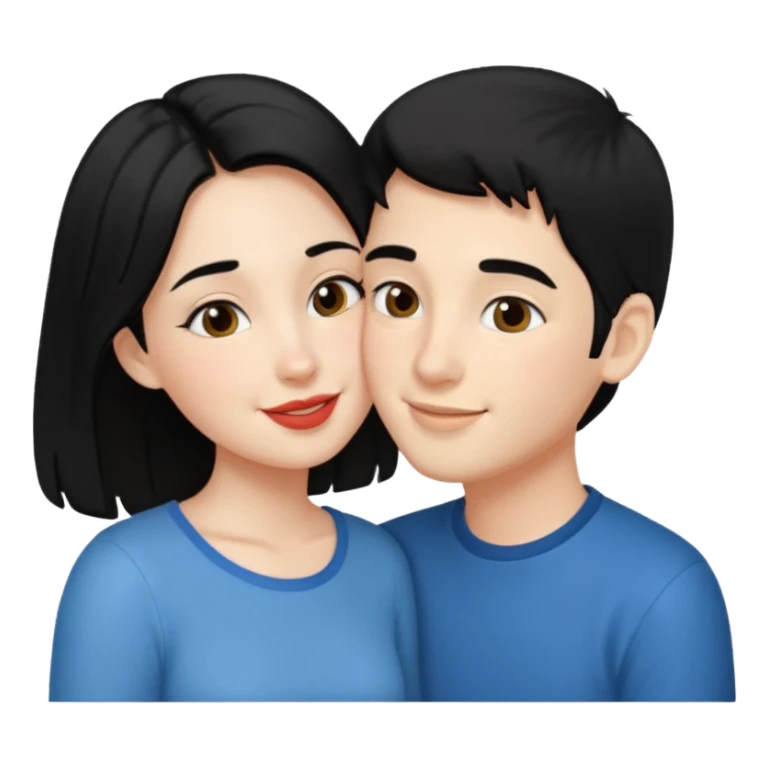 kiss a girl and boy from black hair  sticker