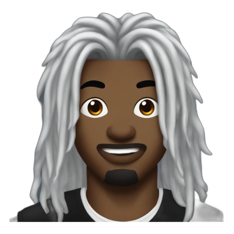 Jimmy butler with long black goth hair and piercings sticker